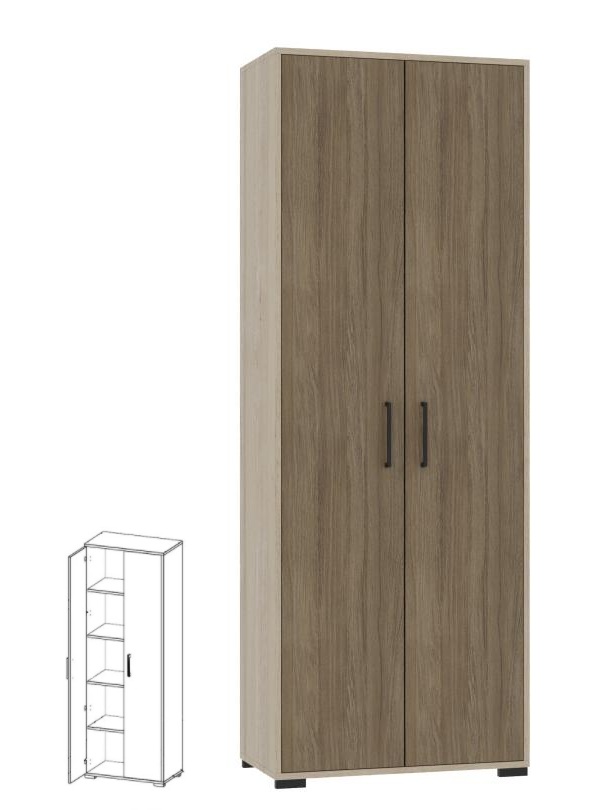 Шафа закрита 2-х дверна, 719х405х2025 мм (ЛЕОНТЕК) (6617)